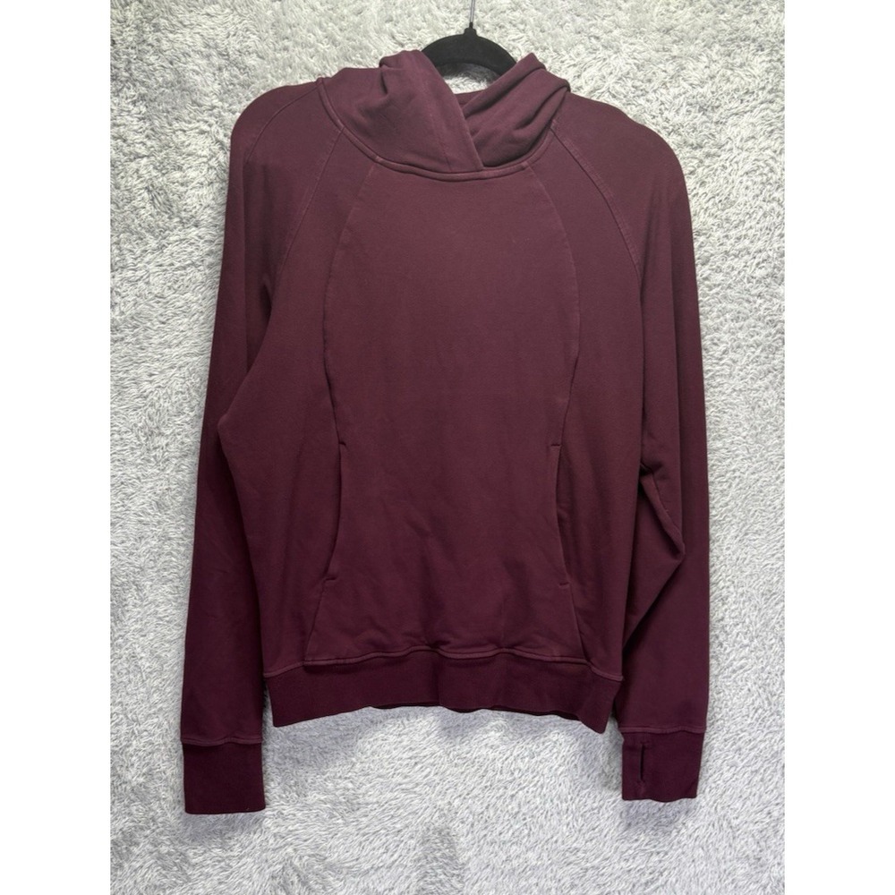 Lululemon Scuba Hoodie Womens 6 Garnet Burgundy Pullover Sweatshirt Athleisure